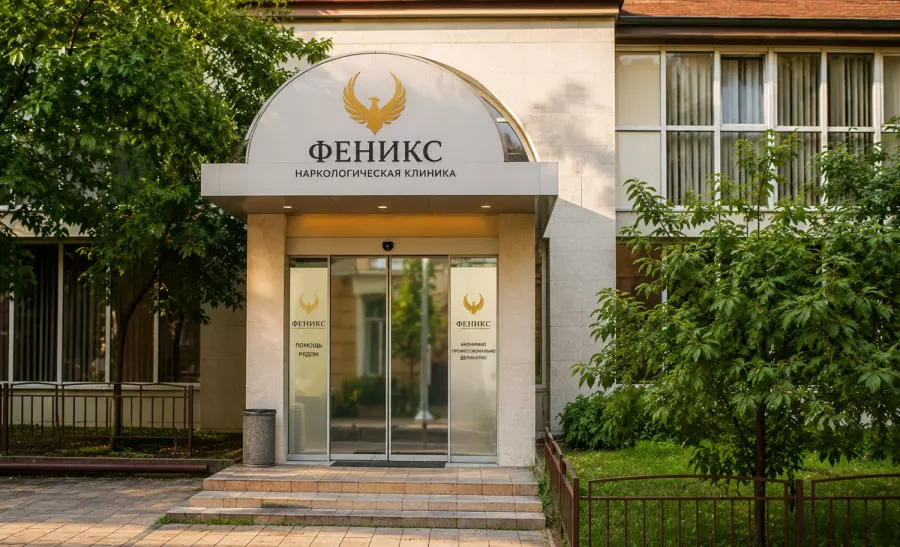 Вход в наркологическую клинику «Феникс» в Данкове